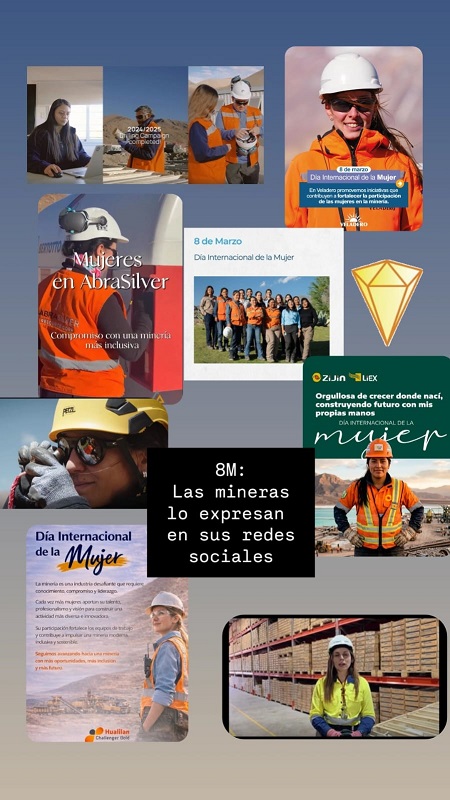 8M: Las mineras lo expresan en sus redes sociales
