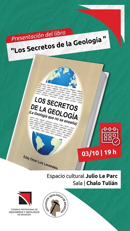 “Los secretos de la Geología”: presentación del libro de Eddy Lavandaio