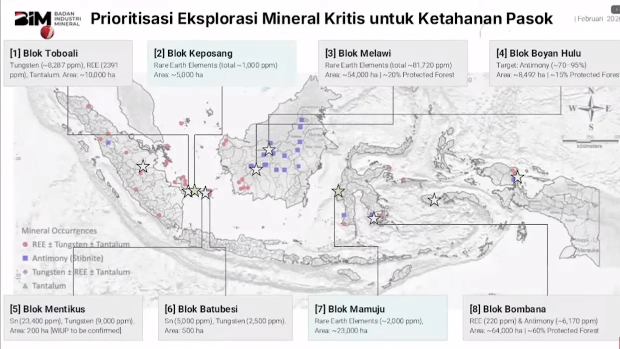 Indonesia identifica ocho zonas mineras con “gran potencial” de albergar tierras raras
