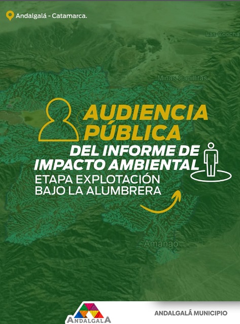 Alumbrera: Andalgalá pidió audiencia pública